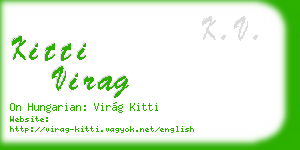 kitti virag business card